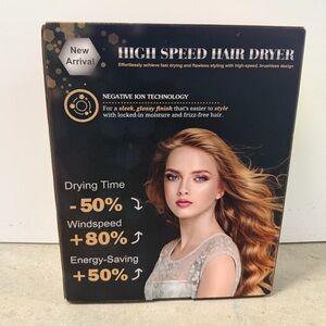 High-Speed 1600 Watt Hair Dryer With Attachments NIB